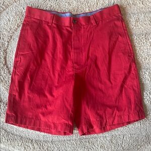 Vibrant Red Men's Flat Front Shorts